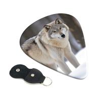 Wolf In The Snow Guitar Picks 6-Pack - Pick Set (0.46mm / 0.71mm / 0.96mm) Suitable For Guitar And Ukulele Playing