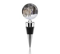 Wolf in The Snow Wine Stoppers for Wine Bottles Reusable Bottles Stopper Decorative Beverage Bottle Stopper Vacuum Silicone Champagne Beer Collection