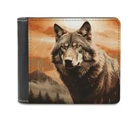 Wolf in The Sun Wallet Fashionable Slim Leather Wallet with Multiple Card Slots And Hidden Compartments Wallets