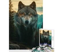Wolf in The Wilderness for Adults 1000 Piece Puzzle Train Logical Thinking And Problem-solving Relaxing Stress Free Enjoyment (38x26cm)