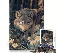 Wolf in The Woods Jigsaw for Teenagers1000 Pieces Mental Sharpness Calm Leisure Precise Fit (50x75cm)