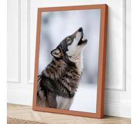 Wolf in Winter Canvas Wall Art Print 18x12 Inch