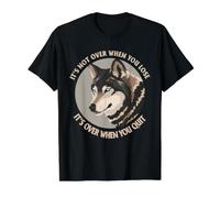 Wolf Inspiration Quote Motivational Resilience Graphic Value Graphic T-Shirt, Men, Black, S