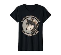 Wolf Inspiration Quote Motivational Resilience Graphic Value Graphic T-Shirt, Women, Black, M