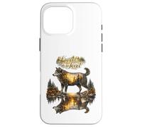 Wolf instinct natural forest illustration Case for iPhone 16 Pro Max