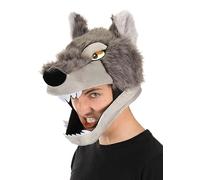 Wolf Jawesome Hat Plush Animal Costume Hat with Secret Pocket for Kids and Adults
