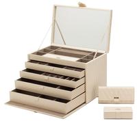 WOLF Jewellery Box Caroline Extra Large Cream - Cream WLF-097