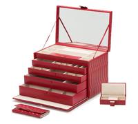 WOLF Jewellery Box Caroline Extra Large Red - Red WLF-159