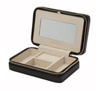 WOLF Jewellery Case Palermo Zip Black Anthracite - Black WLF-191