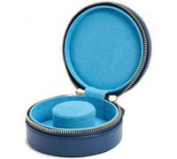 WOLF Jewellery Case Sophia Round Zip Case Indigo - Blue WLF-330