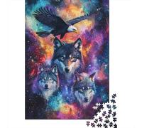 Wolf Jigsaw 1000 Pieces Bald Eagle Home Decoration Boys And Girls Gift High Difficulty Game Challenging Puzzles 1000pcs (75x50cm)