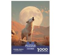 Wolf Jigsaw Puzzle 1000 Pieces Adults Gift Idea Entertainment Relax Wildlife Animals Thick Sturdy Materials Poster 38x26cm/1000pcs