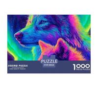 Wolf Jigsaw Puzzle 1000 Pieces Adults Teens Entertainment Hobby Wildlife Animal Poster Guide Durable Box 38x26cm/1000pcs