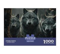 Wolf Jigsaw Puzzle 1000 Pieces Adults Teens Entertainment Hobby Wildlife Animal Poster Guide Durable Box 70x50cm/1000pcs