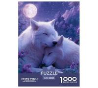 Wolf Jigsaw Puzzle 1000 Pieces Adults Teens Family Night Game Wildlife Animals Stress Relief Poster 38x26cm/1000pcs