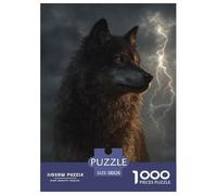 Wolf Jigsaw Puzzle 1000 Pieces Adults Teens Stress Relief Challenging Wildlife Animals Poster Guide Recycled Board 38x26cm/1000pcs