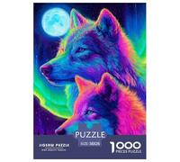 Wolf Jigsaw Puzzle 1000 Pieces Challenging Adults Teens Relax Wildlife Animal Decorative Hobby Poster 38x26cm/1000pcs