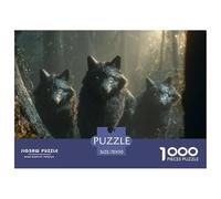 Wolf Jigsaw Puzzle 1000 Pieces Family Game Educational Fun Relax Wildlife Animal Decorative Poster Board 70x50cm/1000pcs