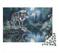 Wolf Jigsaw Puzzle Animal 1000 Pieces Eco Friendly Paper Bundle for Adults 12+ Home Decor Puzzle 70x50cm/1000pcs