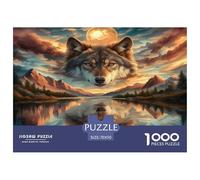 Wolf Jigsaw Puzzles 1000 Pieces Puzzles Educational Game 100% Recycled Cardboard Home Decoration Puzzle Puzzle Game for The Whole for Women Puzzle for Adults 70x50cm/1000pcs