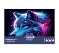 Wolf Jigsaw Puzzles for Adult Difficult Challenges 1000 Piece Difficult Hard Jigsaw Puzzles for Man And Woman with Letters on Back 38x26cm/1000pcs