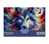Wolf Jigsaw Puzzles for Adults 1000 Piece Educational Games Mighty Animals Family Puzzle Game Birthday Gifts Beautiful Decoration Puzzle38x26cm/1000pcs