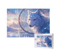 Wolf Jigsaw Puzzles for Adults 1500, Dream Catcher Puzzles for Adults Wooden, Funny/Difficult/Impossible/Challenging Decompression Games, As a Birthday for Women and Men M-84