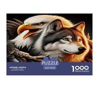 Wolf Jigsaw Puzzles for Adults Educational Game The Impossible Challenge 1000 Piece Difficult Hard Jigsaw Puzzles for Man And Woman with Letters on Back 70x50cm/1000pcs