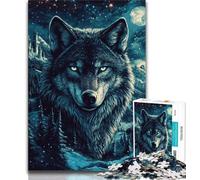 Wolf Jigsaw Puzzles for Adults Teenagers Jigsaws Puzzle,Help The Brain Exercise Addictive Toys to Cultivate Patience A Work of Art (50x75cm)