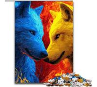 Wolf Jigsaw Puzzles for Teenagers 1000 Piece, Stress Reliever Staycation Kill Time Parent-child Interaction (size 26x38cm)