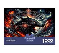 Wolf Jigsaw Puzzles Puzzles 1000 Pieces Educational Games 100% Recycled Cardboard Home Decoration Puzzle Puzzle Game for The Whole for Women Puzzle for Adults 52x38cm/1000pcs