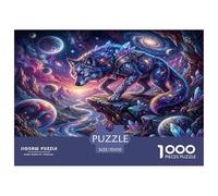 Wolf Jigsaw Puzzles Puzzles for Adults Kids. 1000 Piece Cosmic Fantasy Impossible Challenge Toy Home Decoration for Gifts 70x50cm/1000pcs