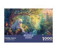 Wolf King 1000 Pieces Creek Jigsaw Puzzles For Adults Educational Games Stress Relieving Entertainment Cultivate The Spirit of Teamwork for The Whole for Women, Gifts for Men 38x26cm/100