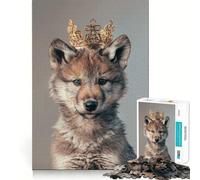 Wolf King Crown Jigsaw Puzzles1000 Pieces Cognitive Boost Fun Burr Free Clean Cut Pieces Holiday Indoor Entertainment Toy (50x75cm)