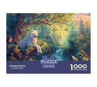 Wolf King Jigsaw Puzzles Puzzles for Adults Kids. 1000 Piece Creek Impossible Challenge Toy Educational Games Home Decoration for Educational Games Gifts 70x50cm/1000pcs