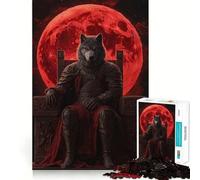 Wolf King on Throne 1000-piece Puzzle for Teenagers Focus Memory Game Professional Grade Cutting Relaxing Indoor Group Activity (50x75cm)