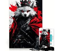 Wolf King Samurai Adults 1000 Pieces Puzzle Mental Focus Game Premium Laser Cut Quality Family Fun Night Activity (50x75cm)