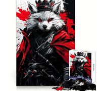 Wolf King Samurai Jigsaw 1000 Pieces for Teenagers Brain Agility Cozy Pastime Secure Join Ideal Xmas Gift (38x52cm)
