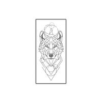 Wolf King Temporary Tattoo Stickers Lasting 1-2 Weeks Realistic Fake Fake Tattoos