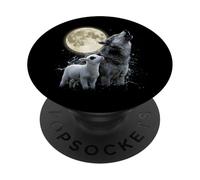 Wolf Lamb Meme friends Shirts Wolf Lamb Howling At The Moon PopSockets Adhesive PopGrip