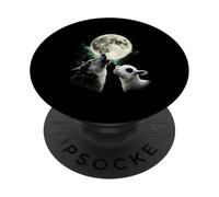 Wolf Lamb Meme Shirts Wolf Lamb Howling At The Moon PopSockets Adhesive PopGrip