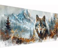 Wolf Large Diamond Art for Adults 30x60cm, DIY Diamond Painting 2-3264