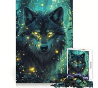 Wolf Light in The Darkness 1000 Piece Jigsaw Puzzle for Teenagers Smart Training Cozy Pastime Flawless Cut Bday Surprise (38x52cm)
