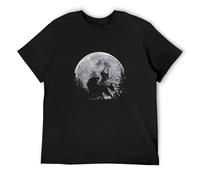 Wolf Link Midna Mond Damen Twilight Princess Men Cotton T-Shirt Short Sleeve Clothes Tees S Black