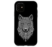 Wolf Lone Wolf Pack Head Howling Wolves Black Case for iPhone 11