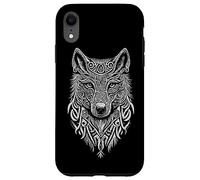 Wolf Lone Wolf Pack Head Howling Wolves Black Case for iPhone XR