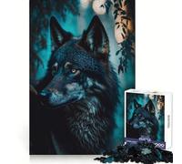 Wolf Looks Out Forest Jigsaw Puzzles for Adults 1000 Piece Mental Workout Quiet Enjoyment Xmas Gift (38x26cm)
