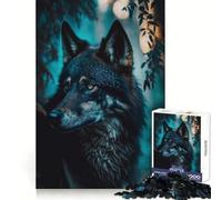 Wolf Looks Out Forest Jigsaw Puzzles for Teenagers 1000 Pieces Clear Recall Leisure Activity Flawless Cut Best Gift (50x75cm)