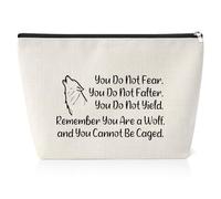 Wolf Lover Gift for Women Cosmetic Bag Animal Lover Gift Wolf Gift for Teen Girl Daughter Sister Friend Niece Mum Colleague Howling Wolf Gift Christmas Birthday Gift Makeup Travel Pouch