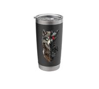 Wolf Lover Robotic Cyborg AI Wolfs Owner Robot Distopian Stainless Steel Insulated Tumbler